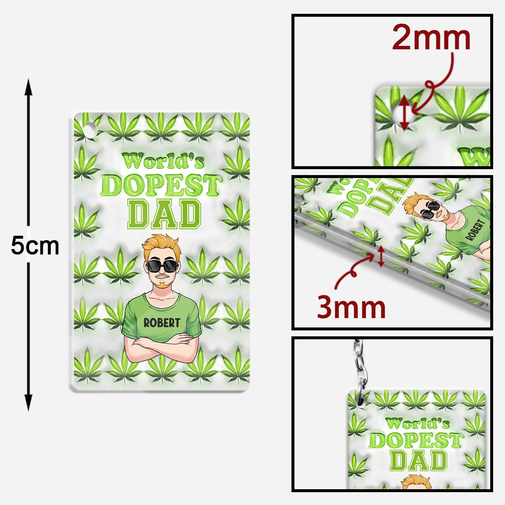 Le papa le plus cool du monde - Porte-clés personnalisé pour papa