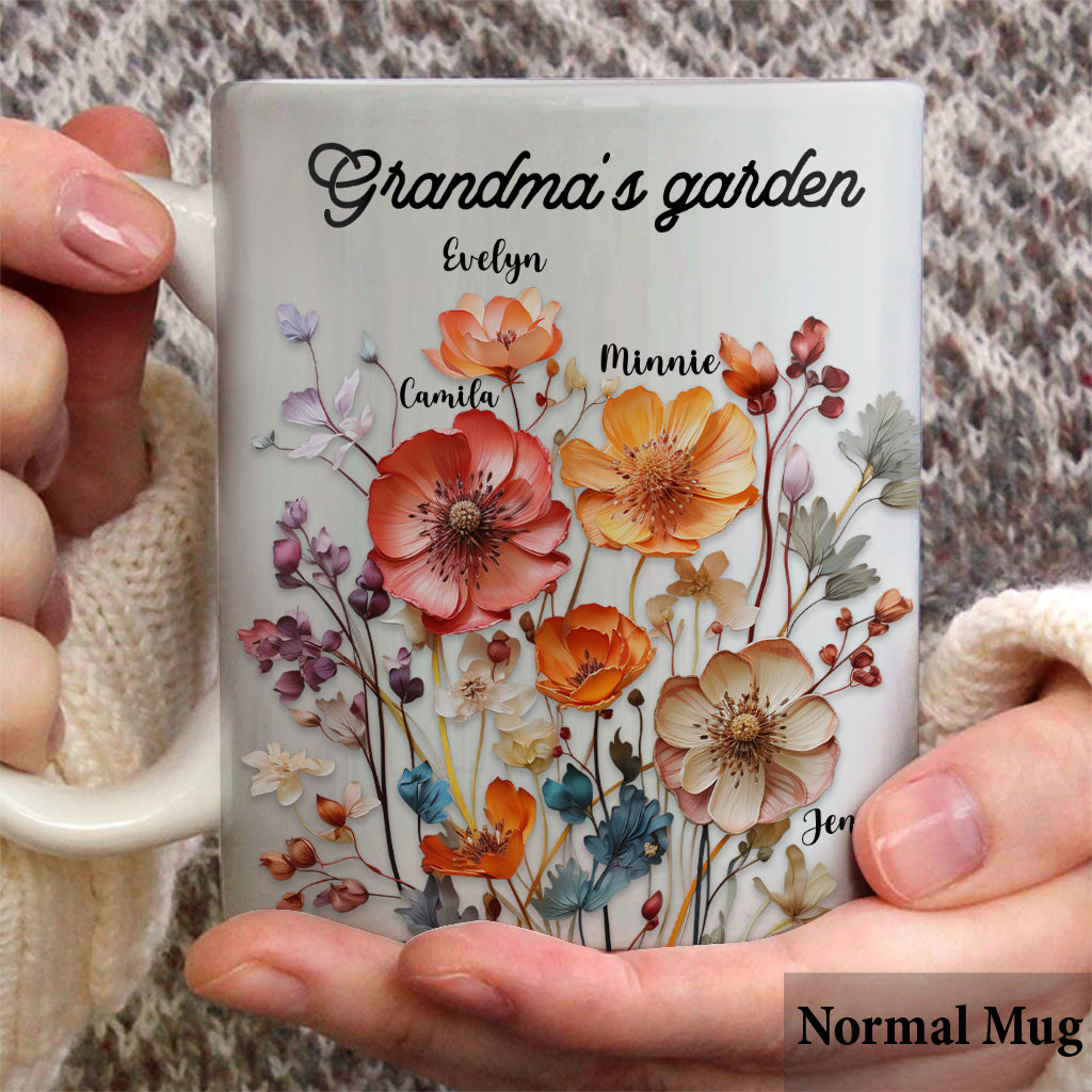 Le jardin de grand-mère - Mug personnalisé pour grand-mère