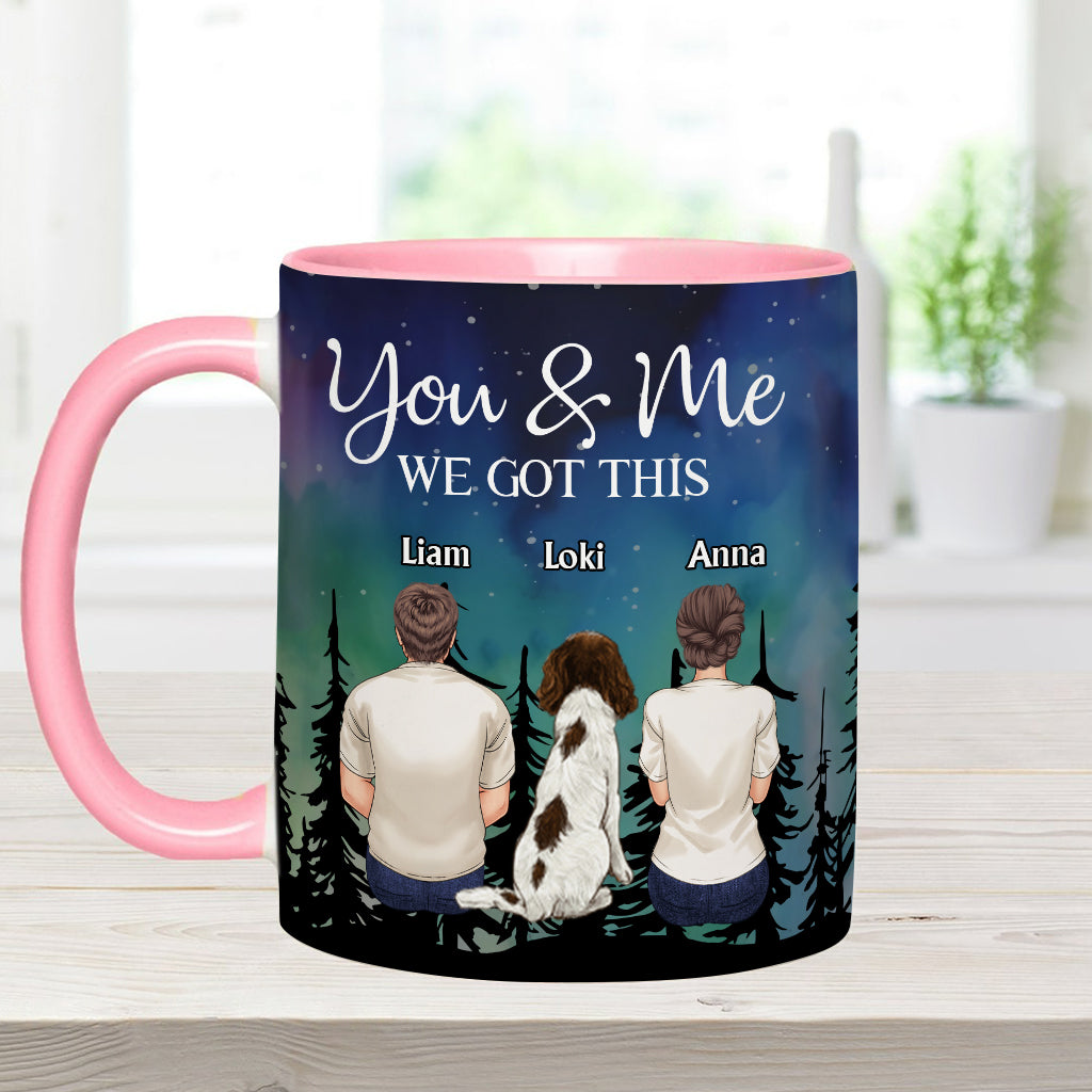 Mug personnalisé pour couples : Toi, moi et les chiens