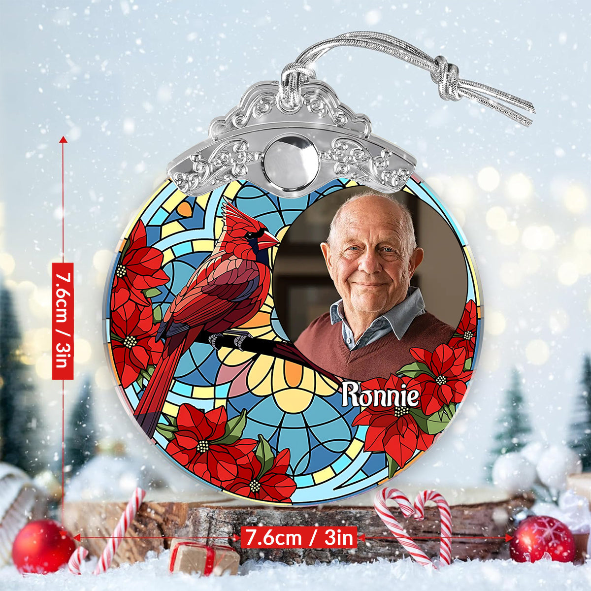 Tu nous manques - Ornement commémoratif vintage personnalisé