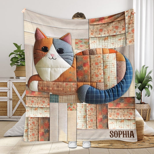 Couverture personnalisée pour chat mignon