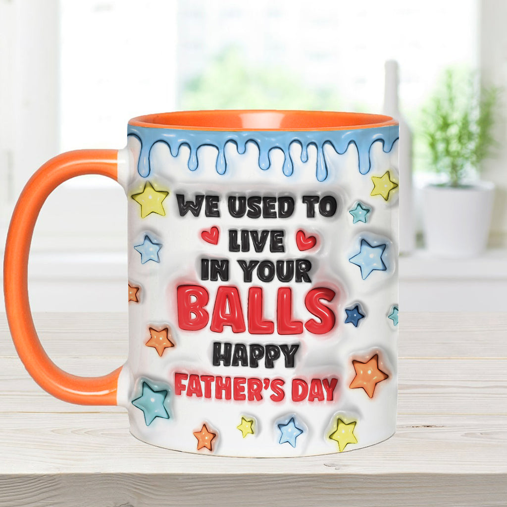 On vivait dans tes couilles - Mug personnalisé pour papa