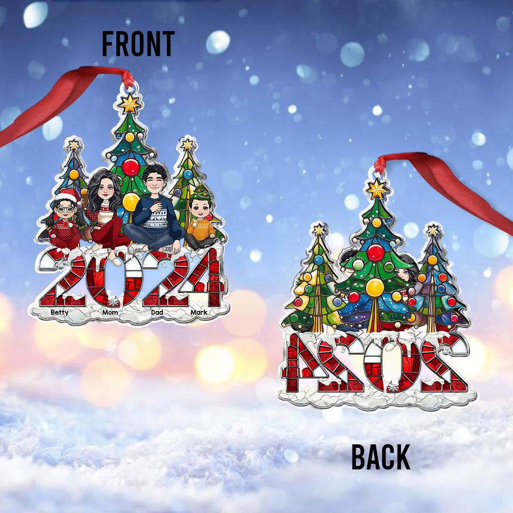 2024 Christmas Family - Personalized Family Custom Shaped Ornament