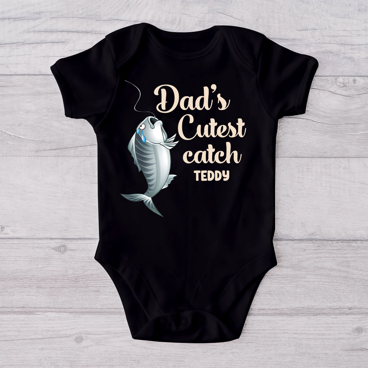 Papa cool - T-shirt de pêche personnalisé et body bébé