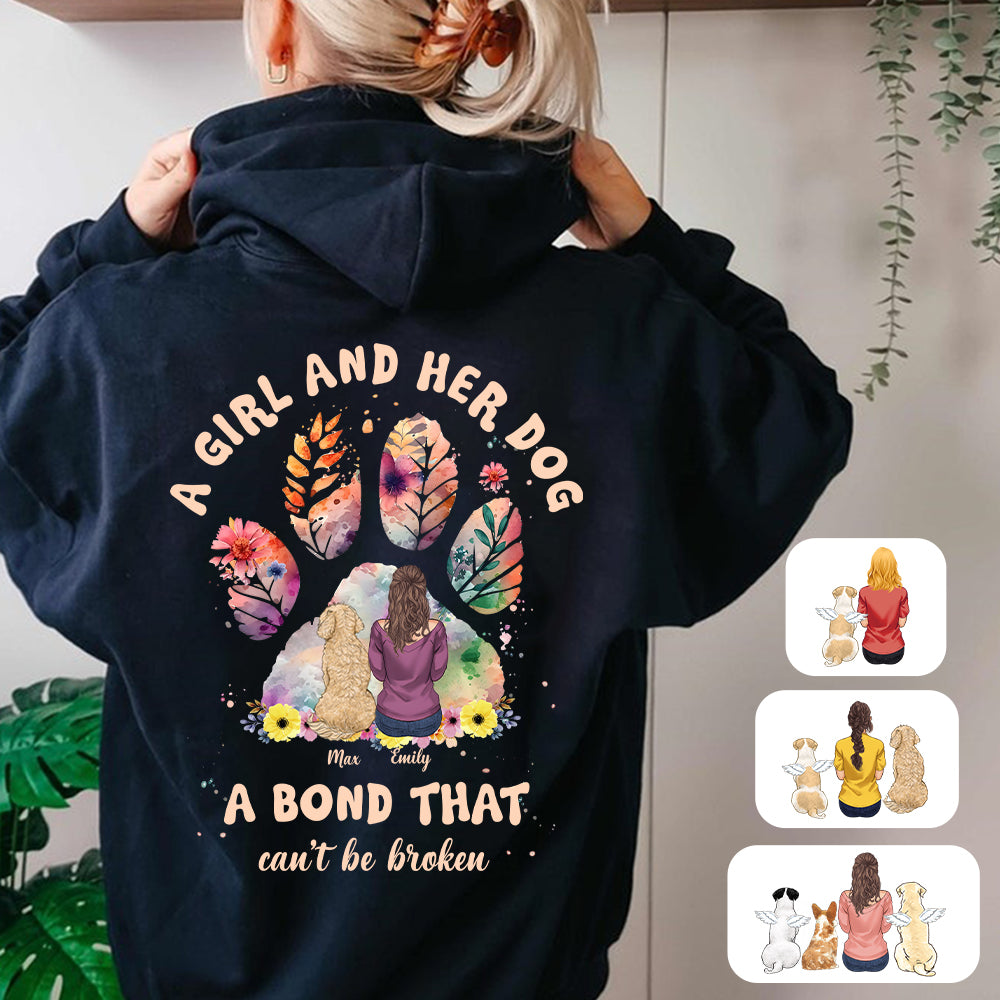 A Girl And Her Gog A Bond That Can't Be Broken - Personalized Dog T-shirt and Hoodie