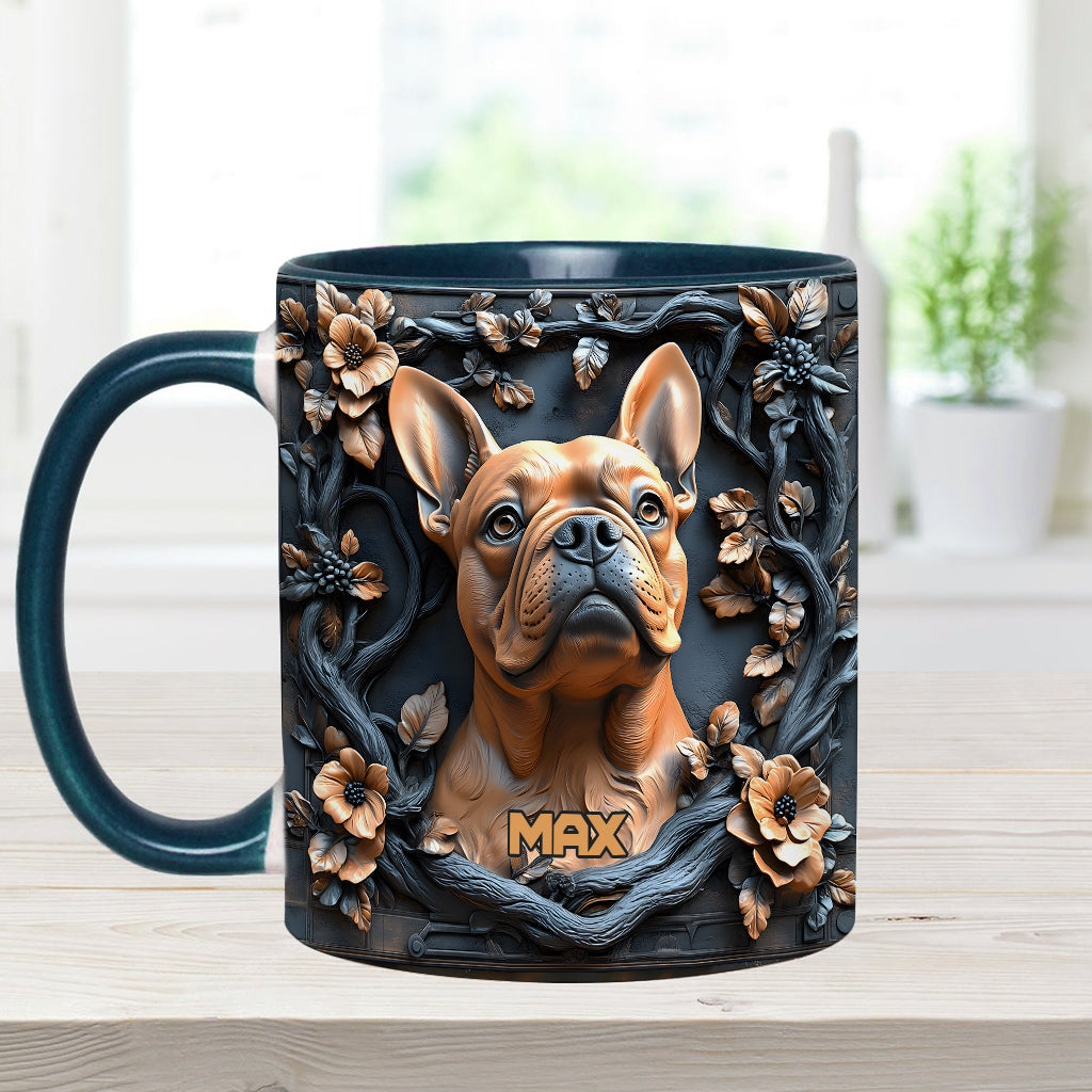 Lovely Frenchie - Personalized Dog Accent Mug