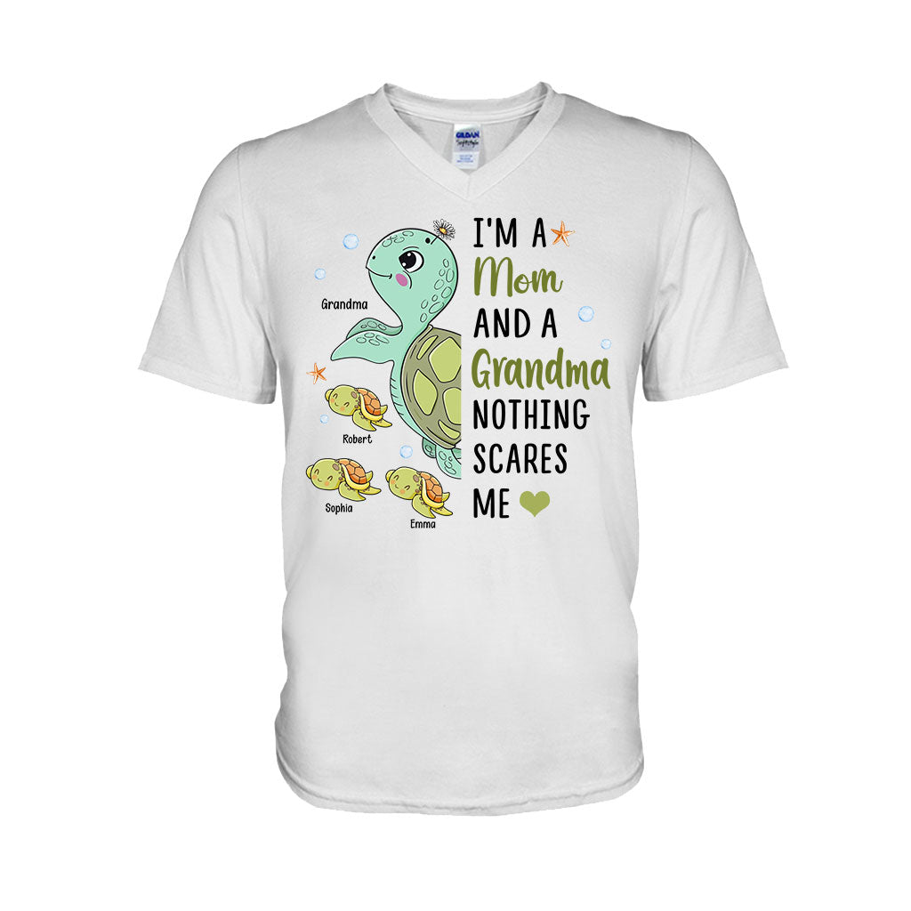 Rien ne me fait peur, mamie (version tortue) - T-shirt et sweat à capuche personnalisés pour mamie