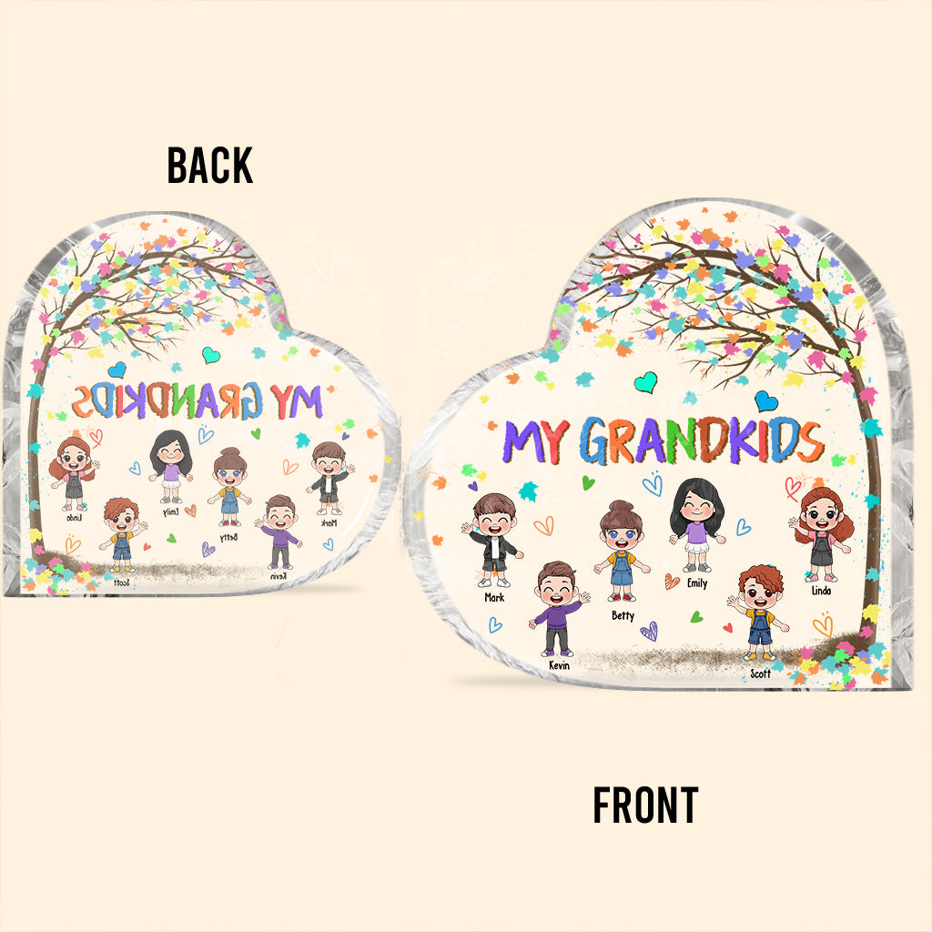 My Grandkids - Personalized Grandma Custom Shaped Acrylic Plaque