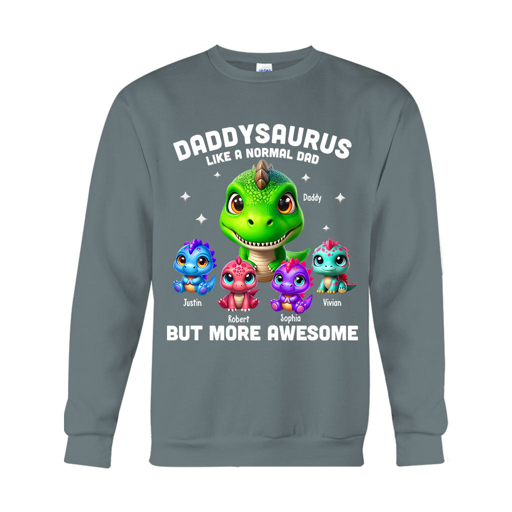 Daddysaurus Grandpasaurus 3D Dinosaurs - Personalized Father T-shirt And Hoodie