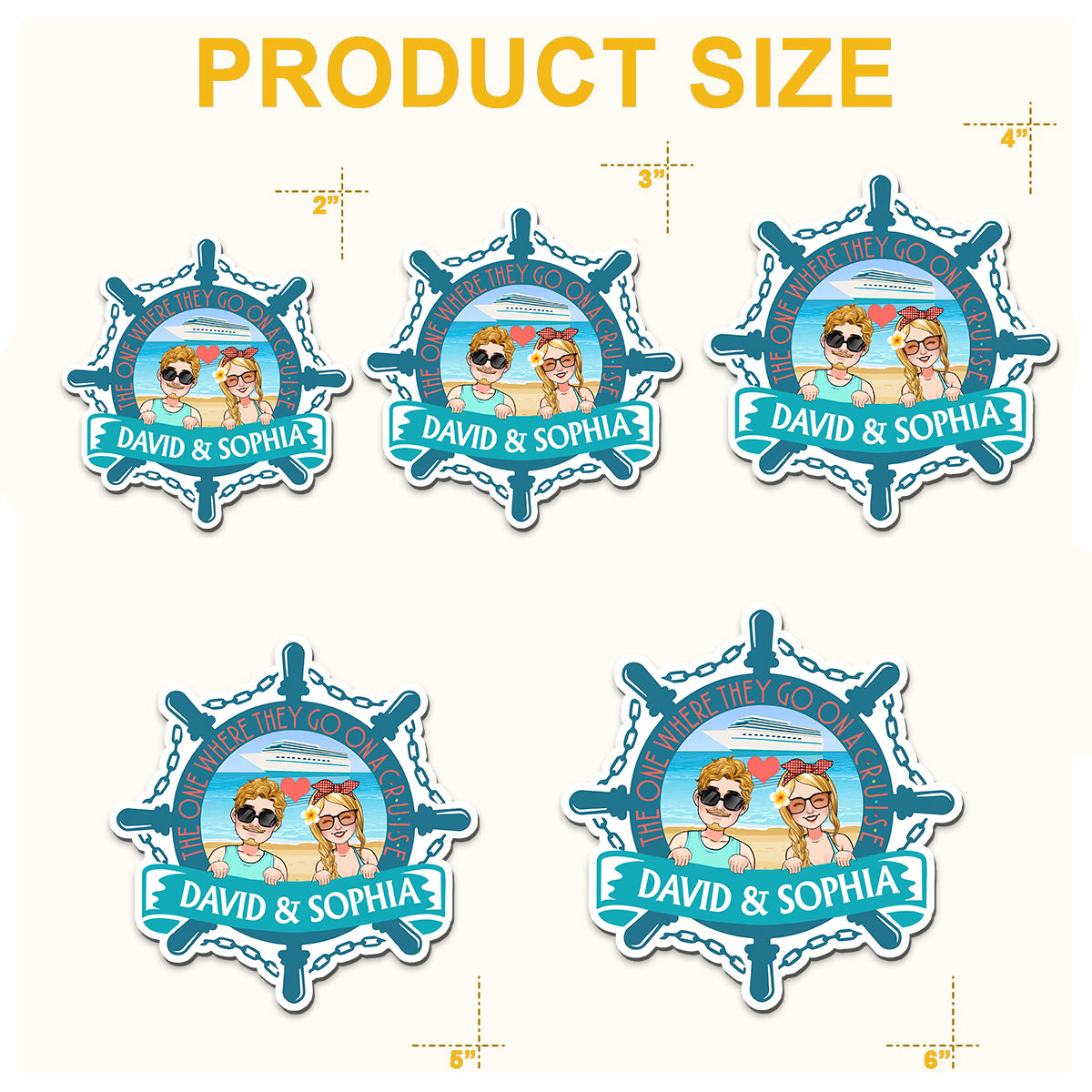 Celui où ils partent en croisière - Aimant de croisière personnalisé