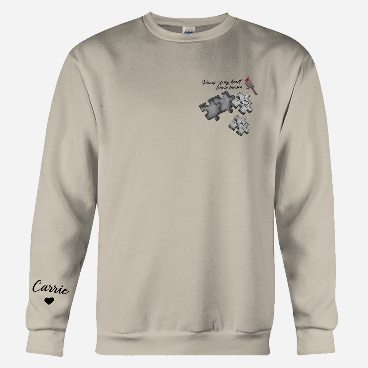 Memorial Butterfly Dragonfly Heaven Feather - Personalized Memorial Embroidered Sweater