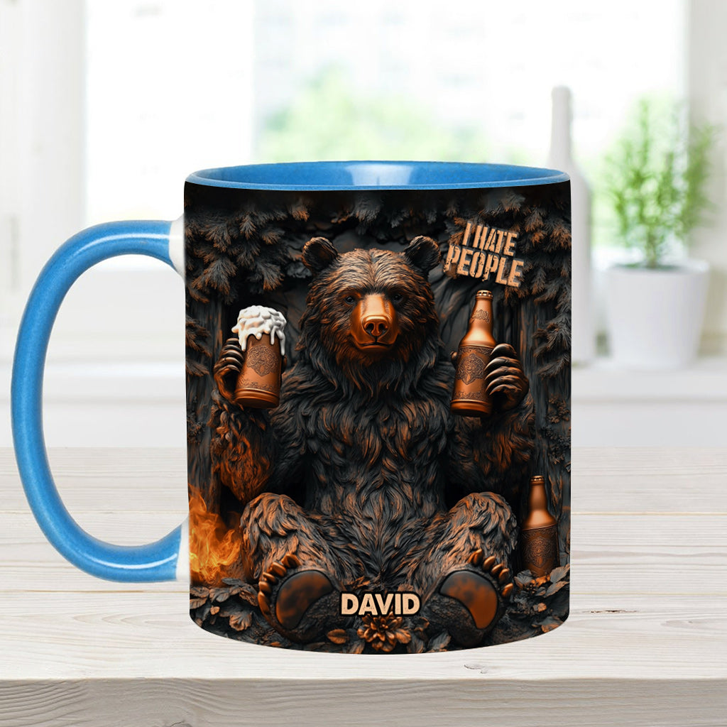 Je déteste les gens - Mug de camping personnalisé