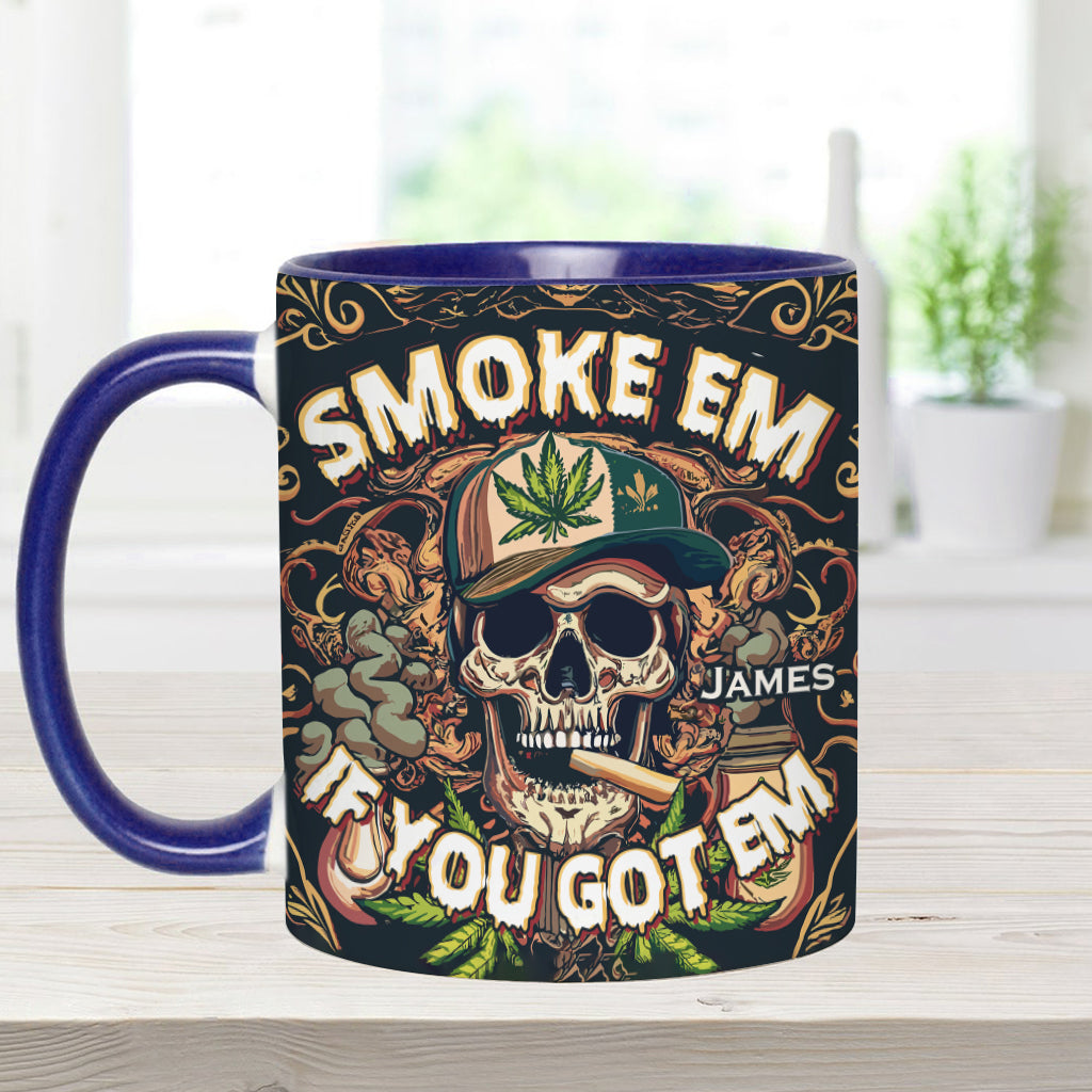 Fumez-les si vous en avez - Mug personnalisé avec accent cannabis
