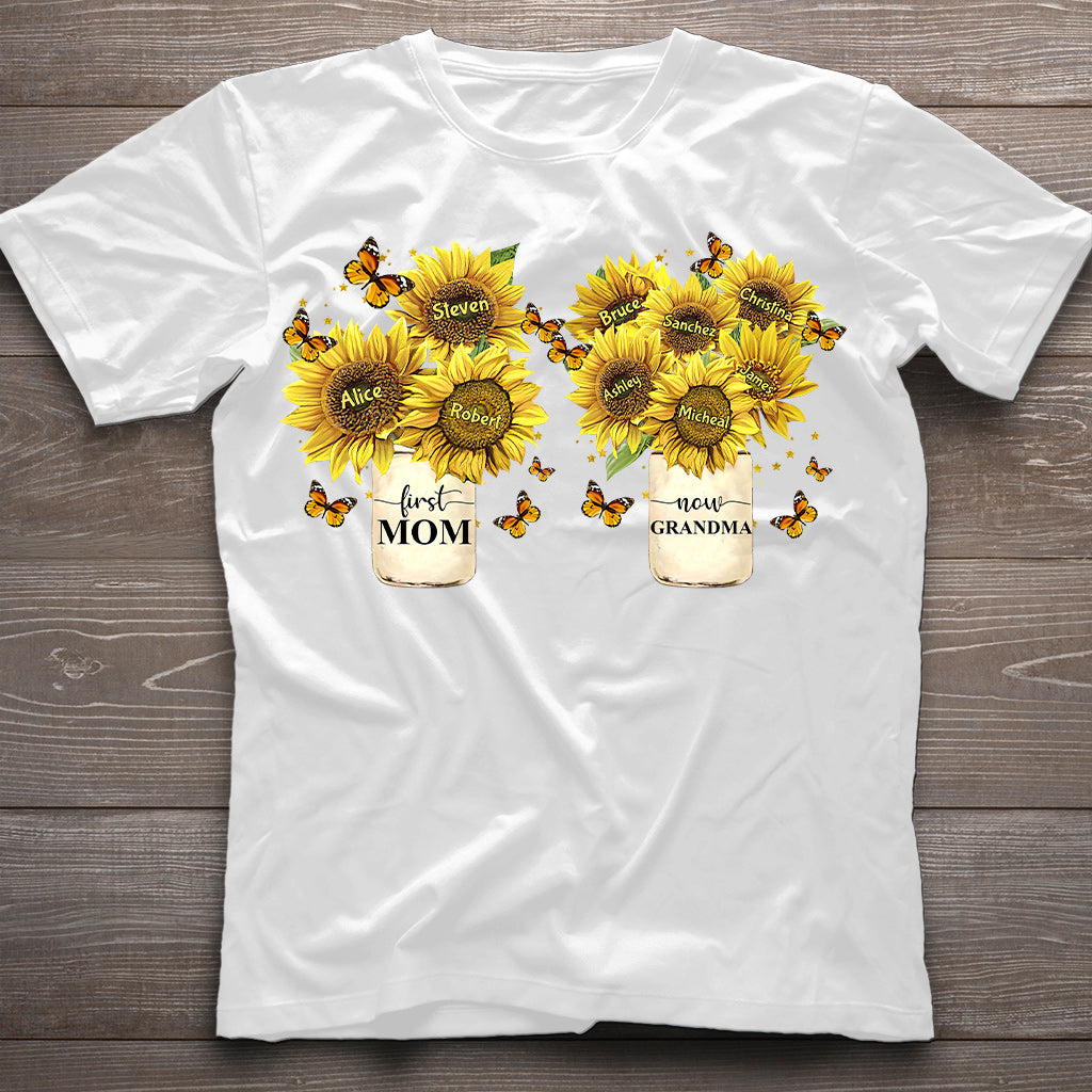 D'abord maman, maintenant grand-mère - T-shirt et sweat à capuche personnalisés pour grand-mère