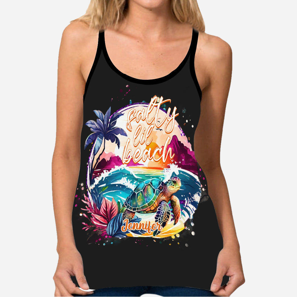 Salty Lil' Beach - Débardeur personnalisé avec croix tortue
