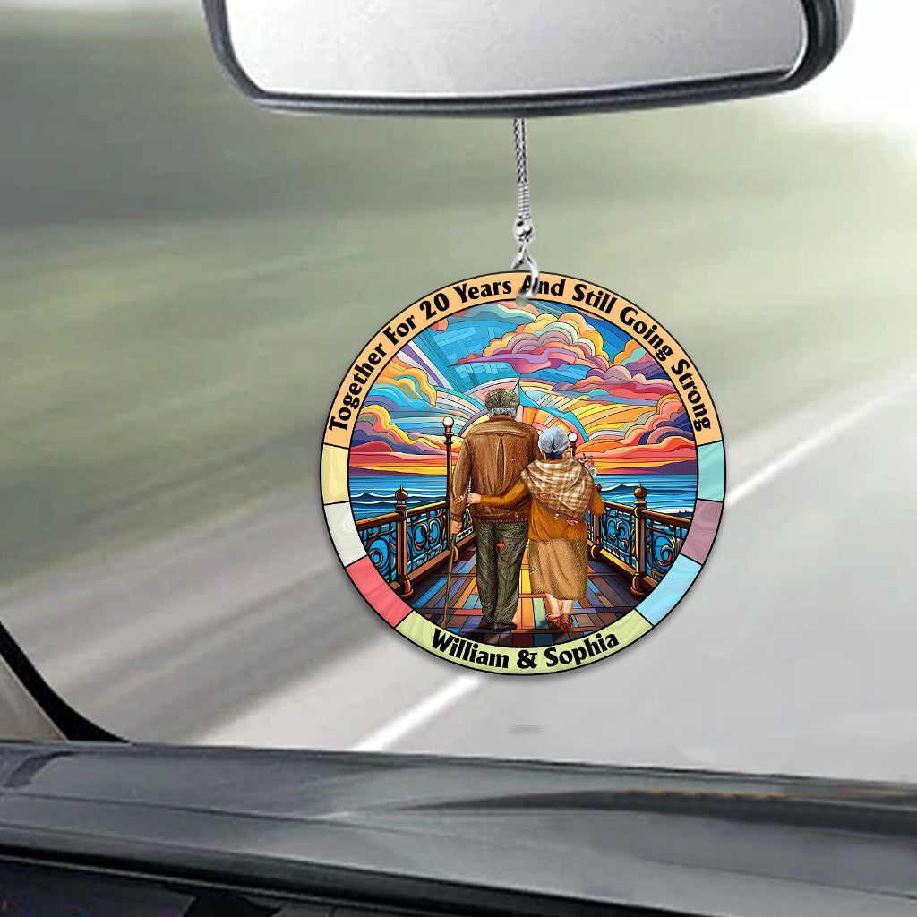 Ensemble depuis des années et toujours aussi amoureux - Ornement de voiture personnalisé pour couple