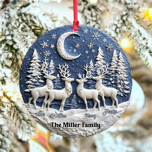 Beautiful Night Silent Night - Personalized Family Ornament