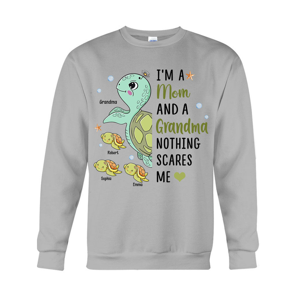 Rien ne me fait peur, mamie (version tortue) - T-shirt et sweat à capuche personnalisés pour mamie