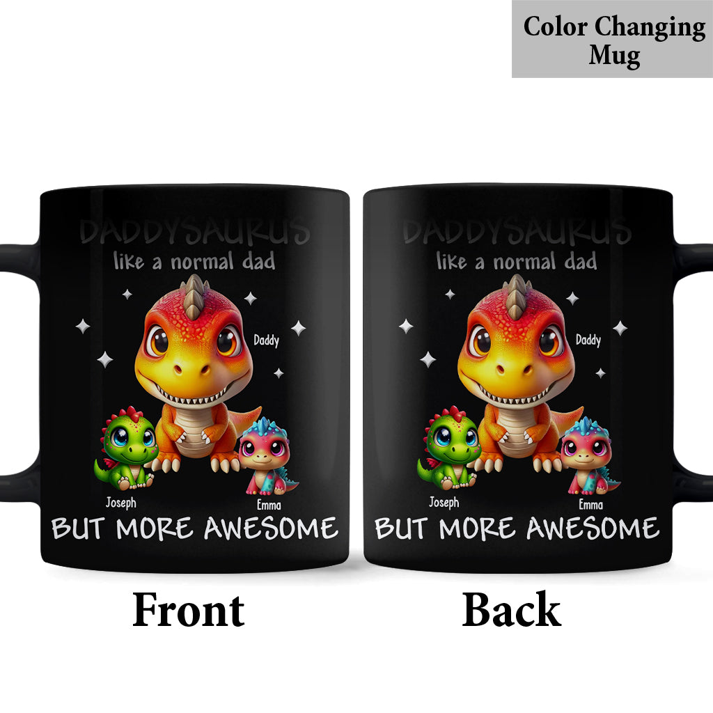 Mug personnalisé pour papa « Papa-Papa-Papa » en 3D avec dinosaures Grand-Papa-Papa –