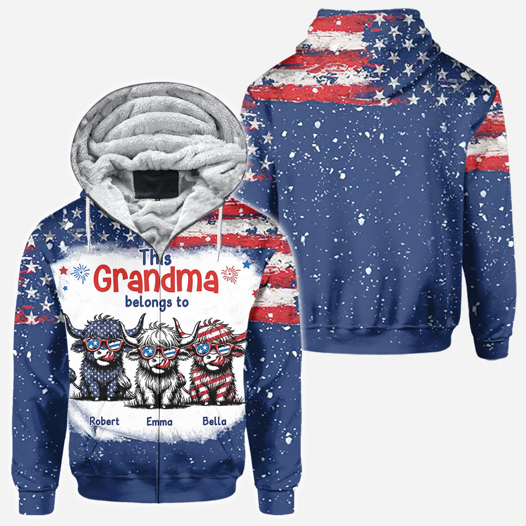 Cette grand-mère appartient à ces adorables petits bouts de chou - T-shirt personnalisé intégral