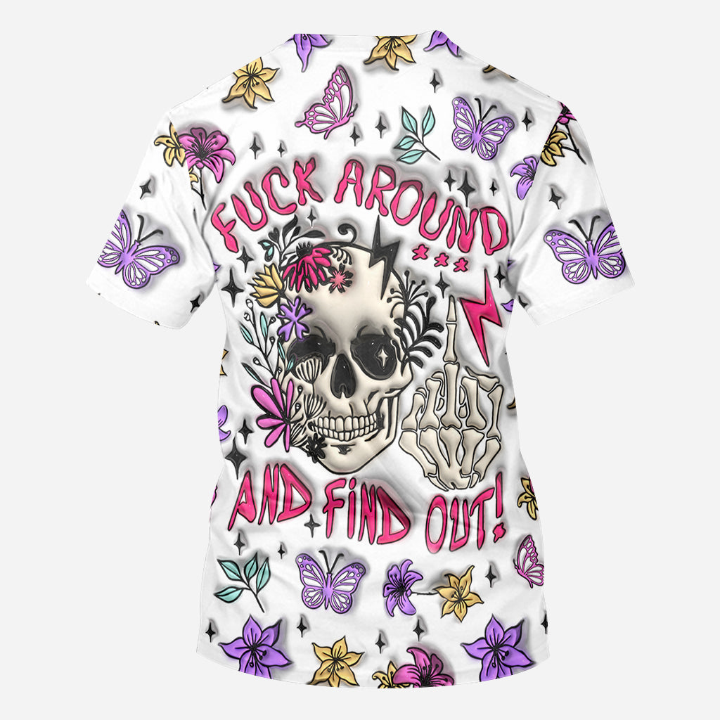Fais des bêtises et découvre la vérité - T-shirt personnalisé avec tête de mort.