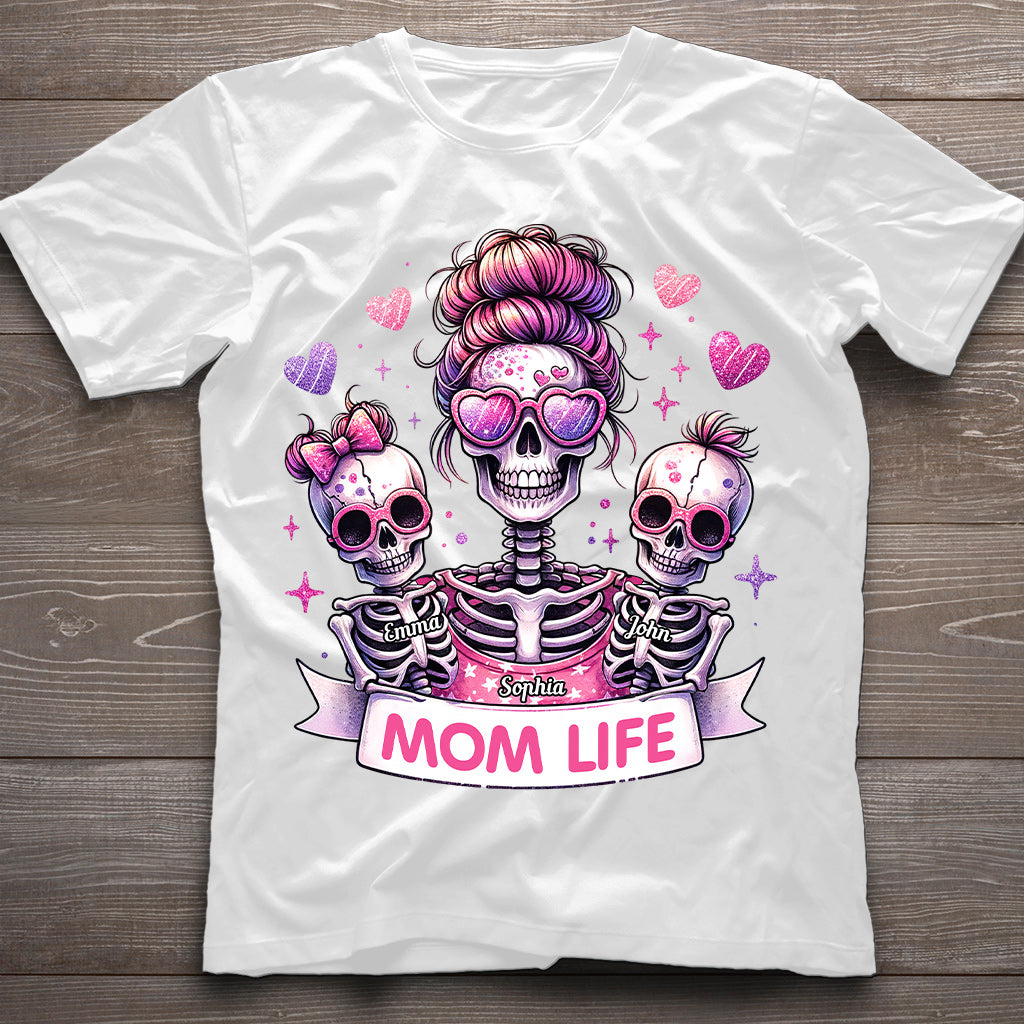Vie de maman - T-shirt et sweat à capuche personnalisés avec tête de mort