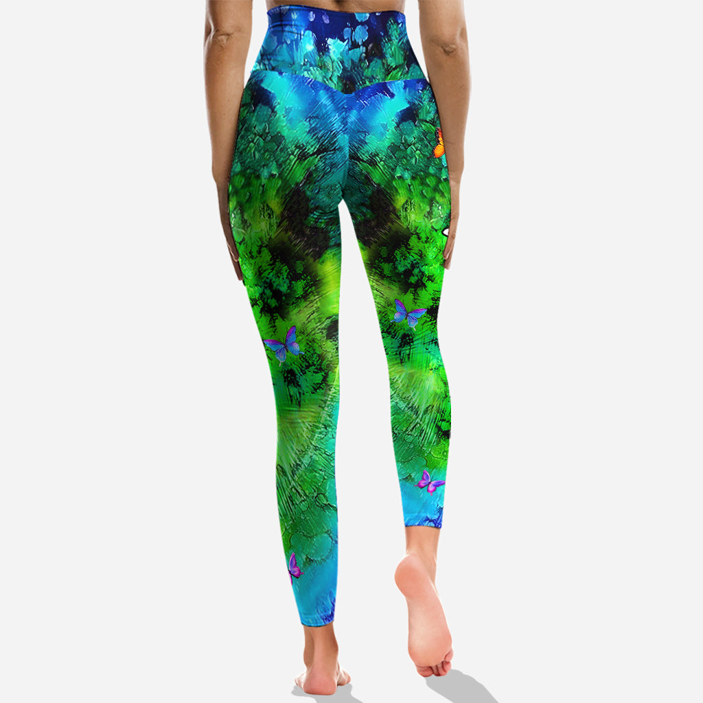 J'adore être grand-mère - Magnifiques papillons - Sweat à capuche et legging personnalisés pour grand-mère