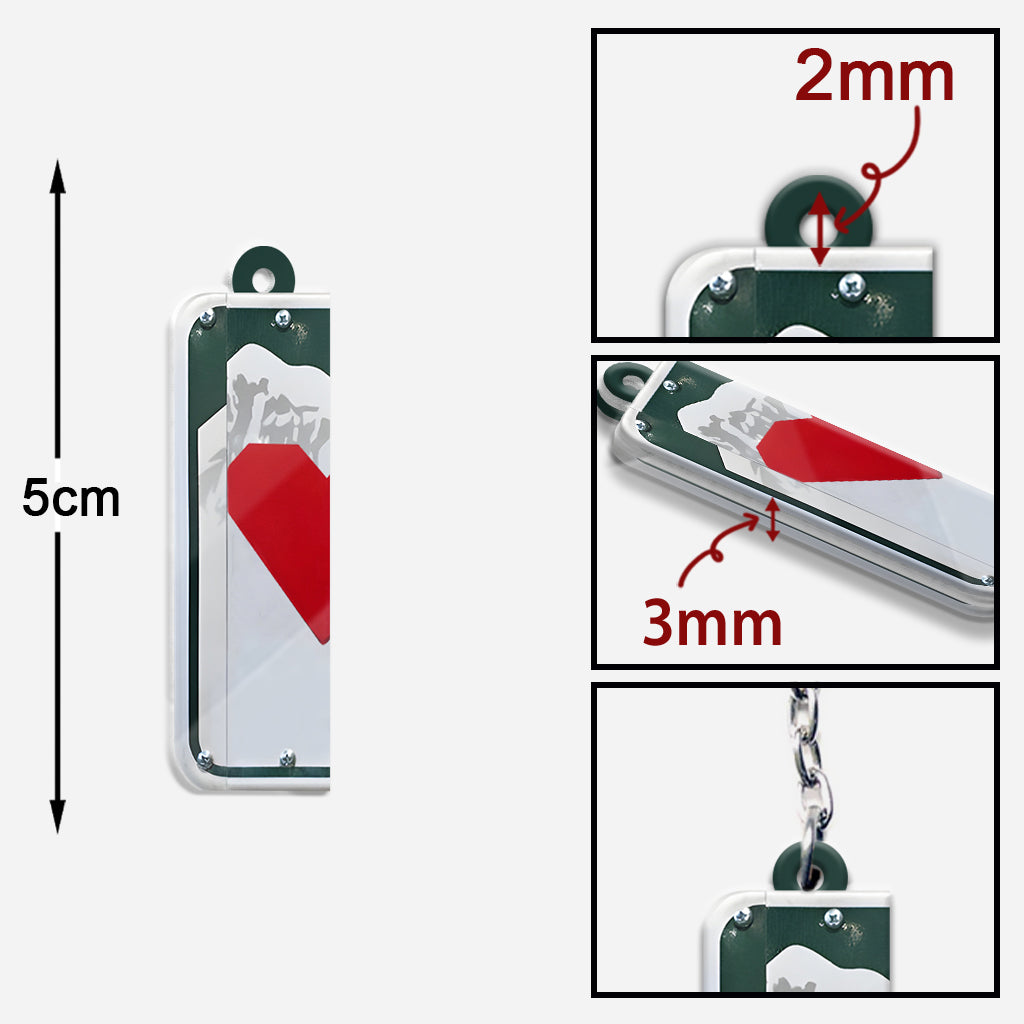 Any Letter Liscense PLate - Personalized Couple Matching Keychain