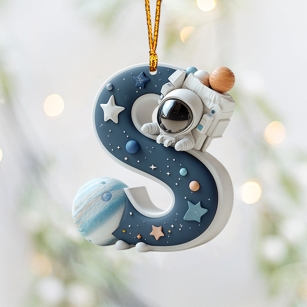 Space Letter Ornament - Personalized Kid Ornament