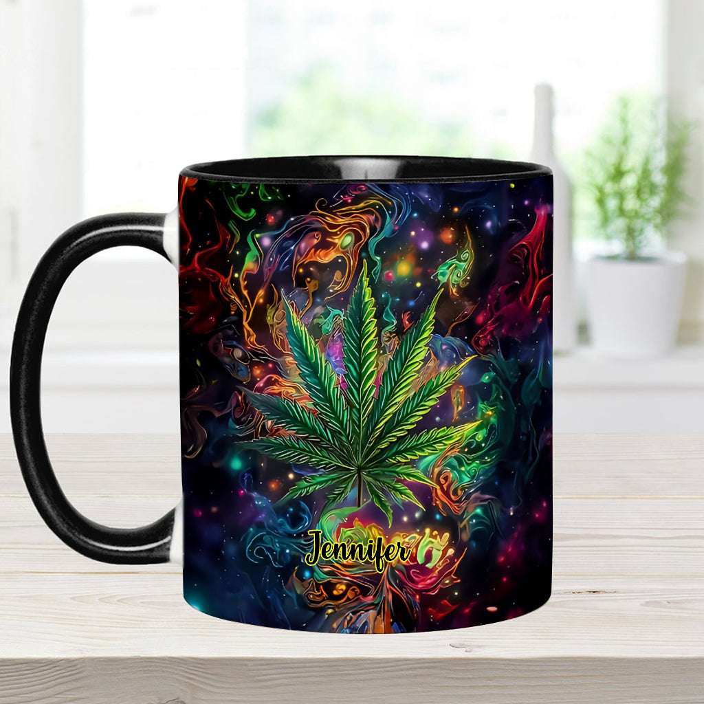 Mug personnalisé « Stoner Chick » avec motif cannabis