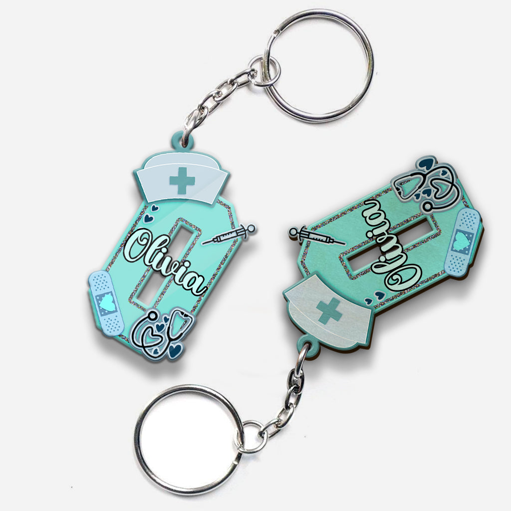 Lettre d'infirmière - Porte-clés personnalisé pour infirmière