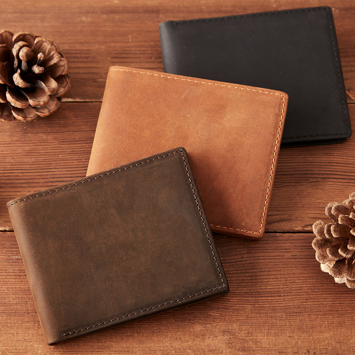 Félicitations pour être mon mari et mon petit ami - Portefeuille en cuir personnalisé pour couple