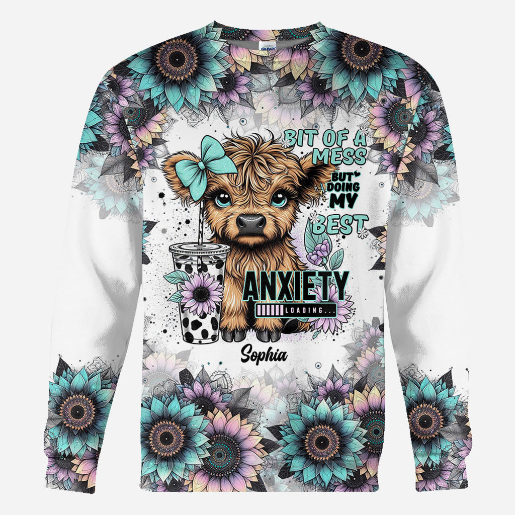 Bit Of A Mess But Doing My Best - Personalized All Over Shirt