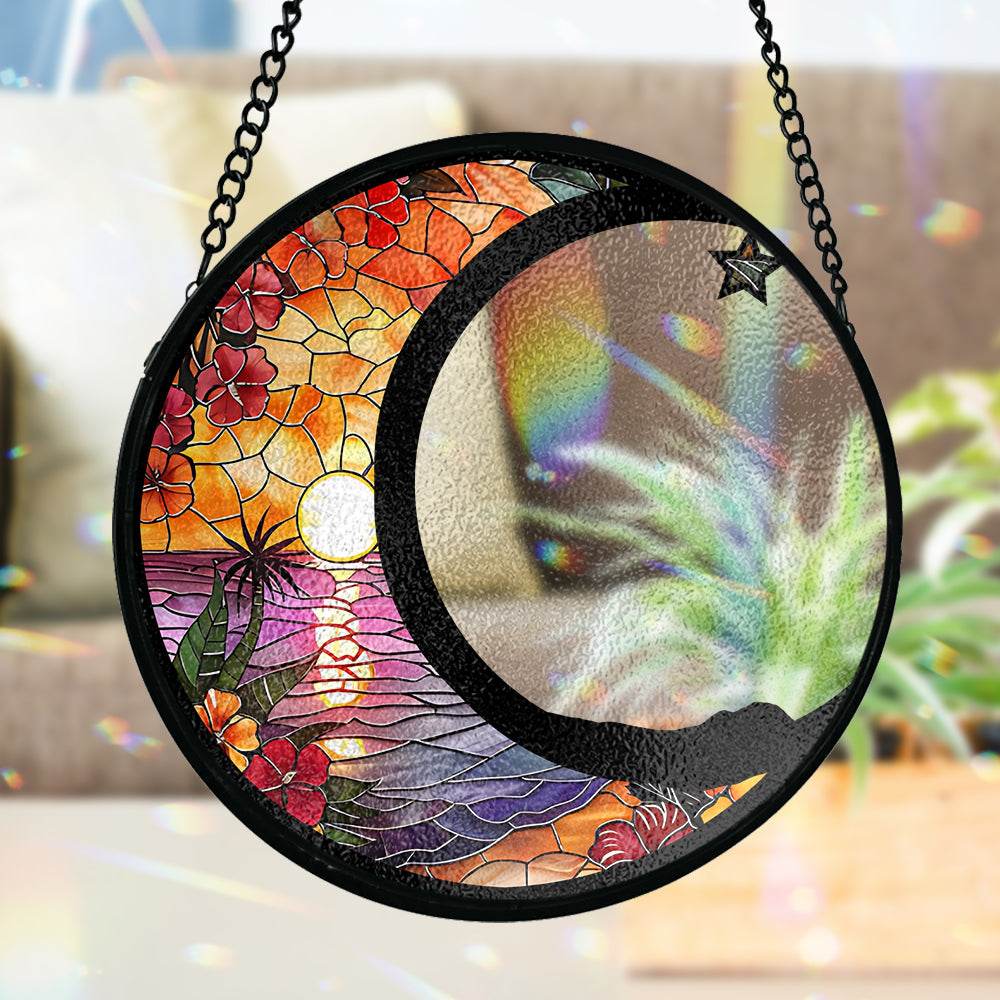 En souvenir de votre chien - Attrape-soleil personnalisé en vitrail