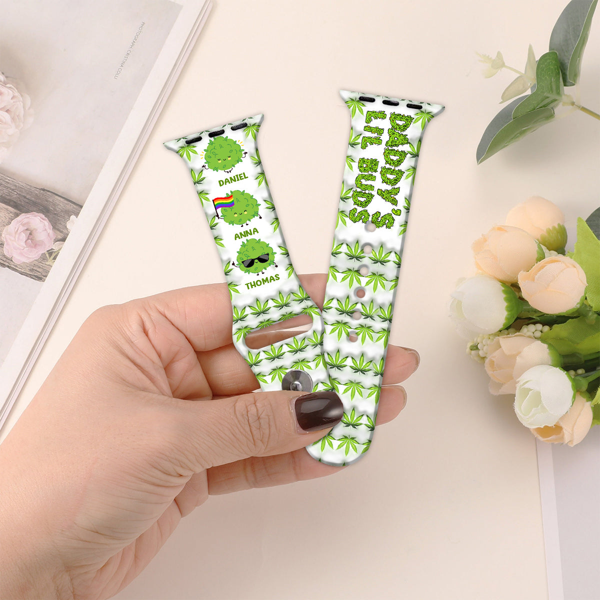 Le papa le plus cool du monde - Bracelet Apple Watch personnalisé pour papa