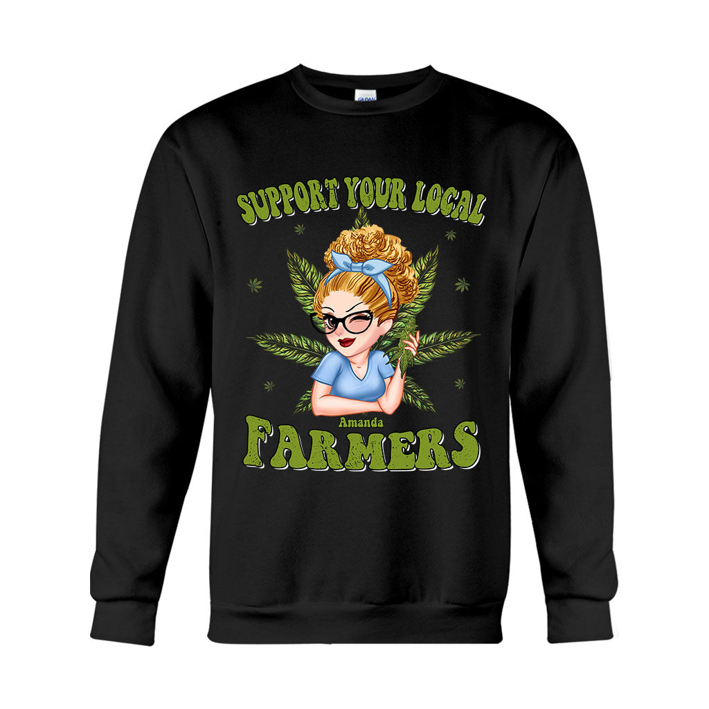 Soutenez vos agriculteurs locaux - T-shirt et sweat à capuche personnalisés sur le thème du cannabis