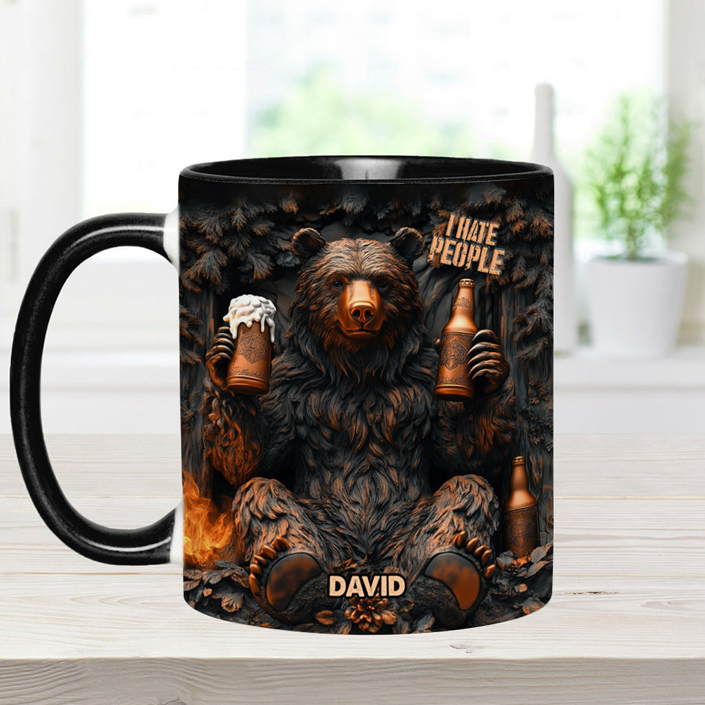 Je déteste les gens - Mug de camping personnalisé