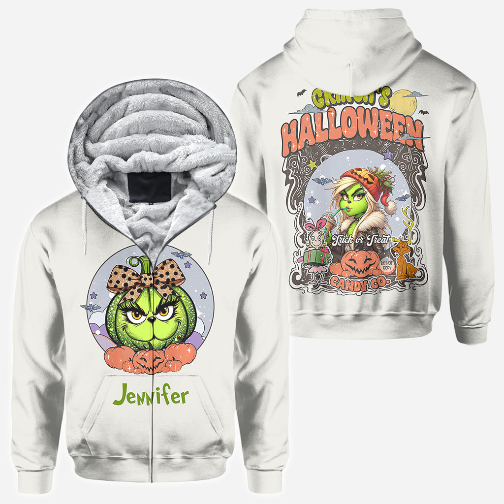 T-shirt personnalisé Green Pumpkin Mama Any Title - Vol de Noël sur toute la surface