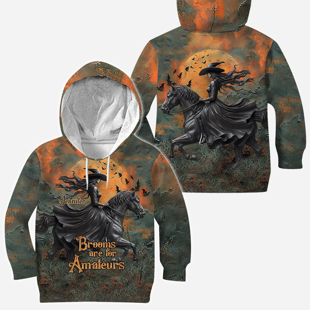 Les balais, c'est pour les amateurs - T-shirt personnalisé avec motif cheval