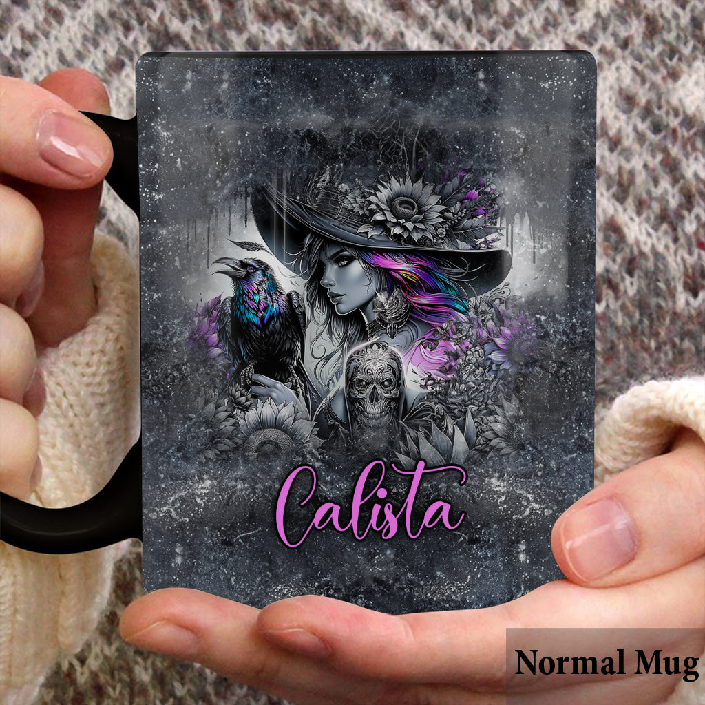 Voler haut la nuit d'Halloween - Mug Sorcière Personnalisé