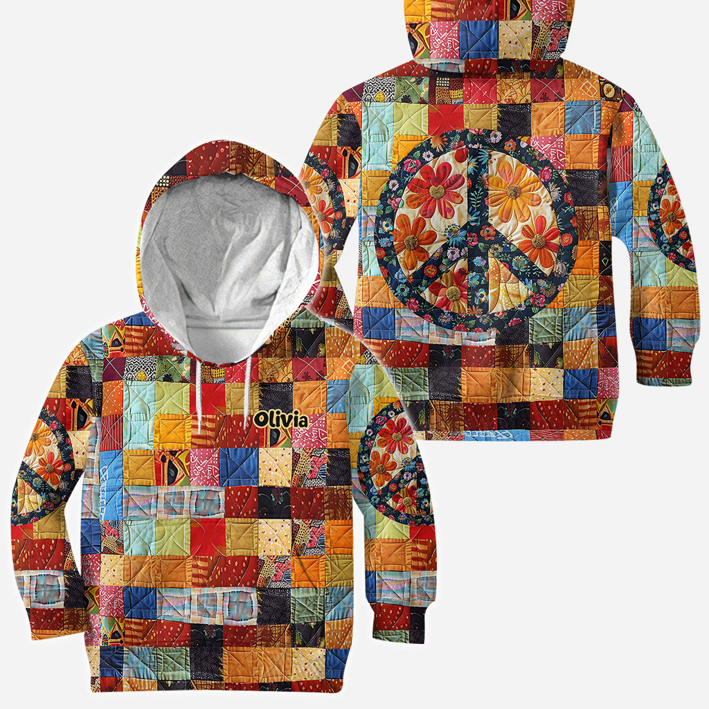 T-shirt hippie personnalisé Trippie Hippie Sign - T-shirt intégral hippie