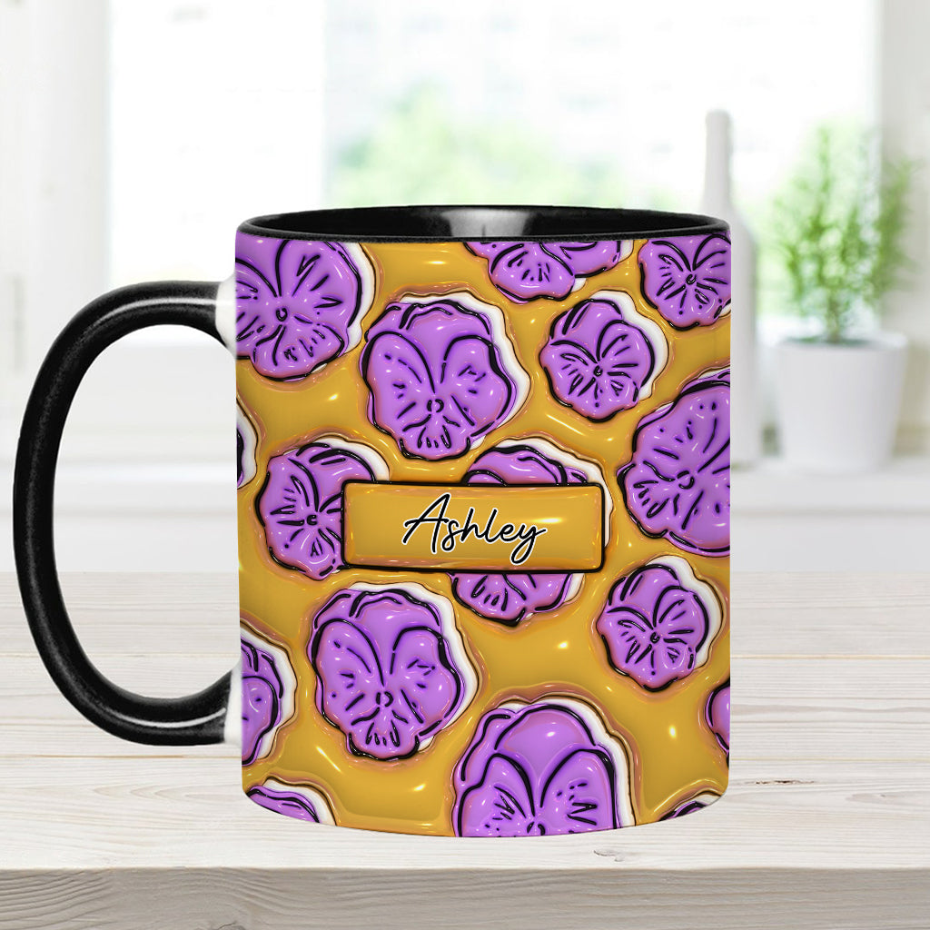 Birth Month Flower - Personalized Birthday Accent Mug