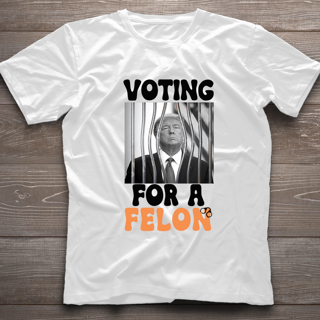 T-shirt unisexe « Voter pour un criminel », T-shirt Trump 2024, T-shirt républicain, T-shirt « Voter », T-shirt MAGA 2024, T-shirt « Élection Donald Trump »