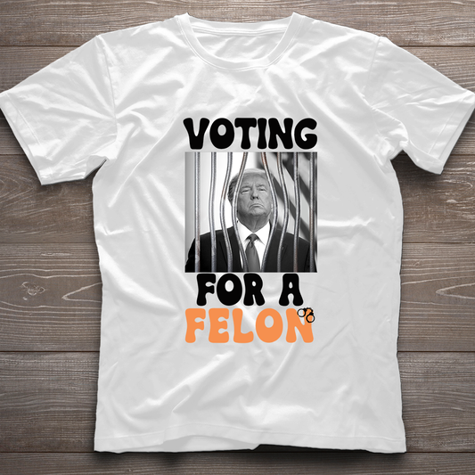 T-shirt unisexe « Voter pour un criminel », T-shirt Trump 2024, T-shirt républicain, T-shirt « Voter », T-shirt MAGA 2024, T-shirt « Élection Donald Trump »