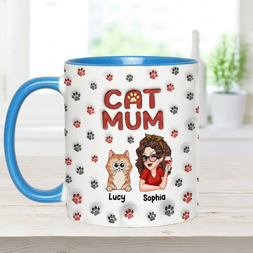 Mug personnalisé Fur Mama - Motif chat