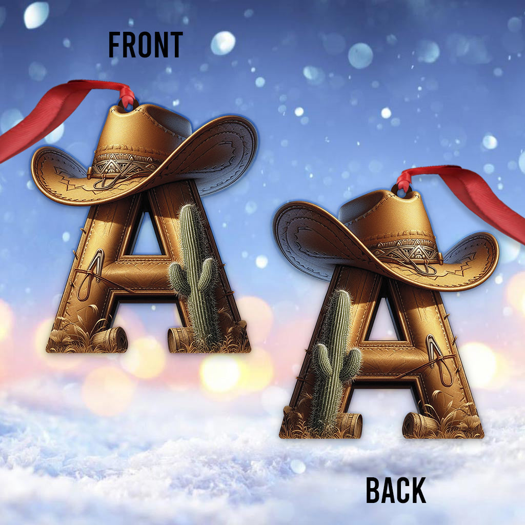 Western Letters - Personalized Ornament