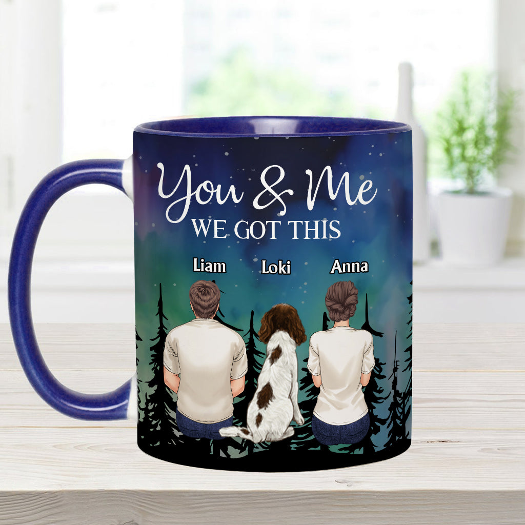Mug personnalisé pour couples : Toi, moi et les chiens