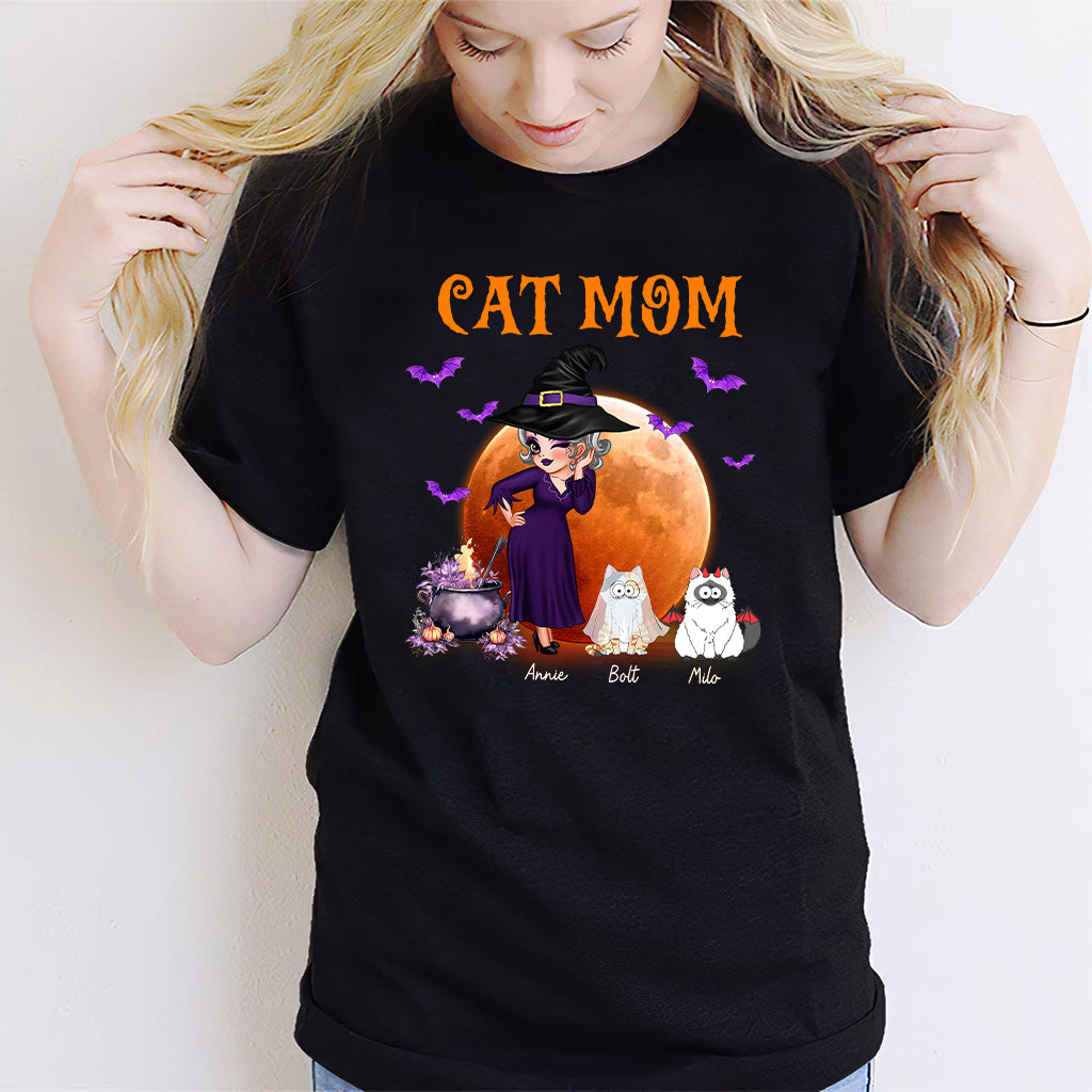 T-shirt et sweat à capuche personnalisés « Maman Chat Sorcière » - T-shirt et sweat à capuche personnalisés pour chats