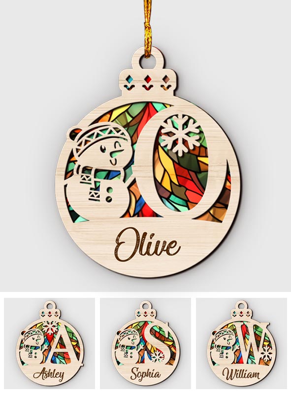 Alphabet Custom Name Ornament - Personalized Family Layers Mix Ornament