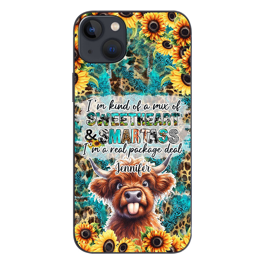 Sassy Highland Cow - Personalized Phone Case